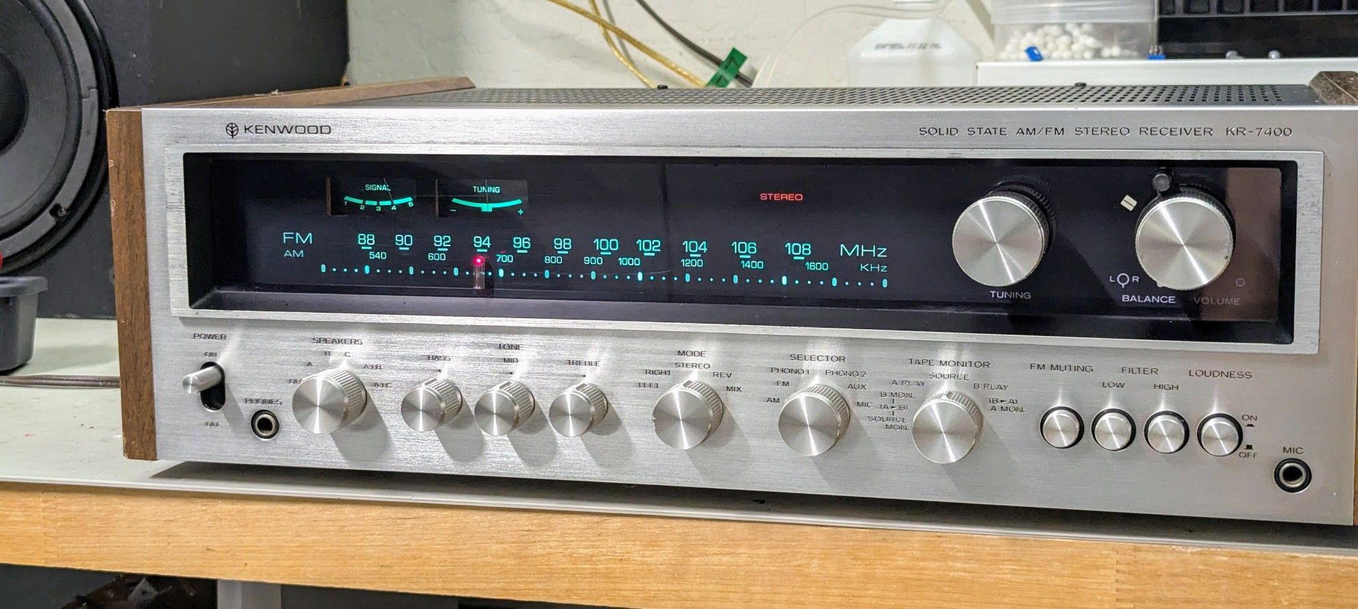 Vintage Kenwood KR-7400 stereo receiver. Serviced.
63w/ch