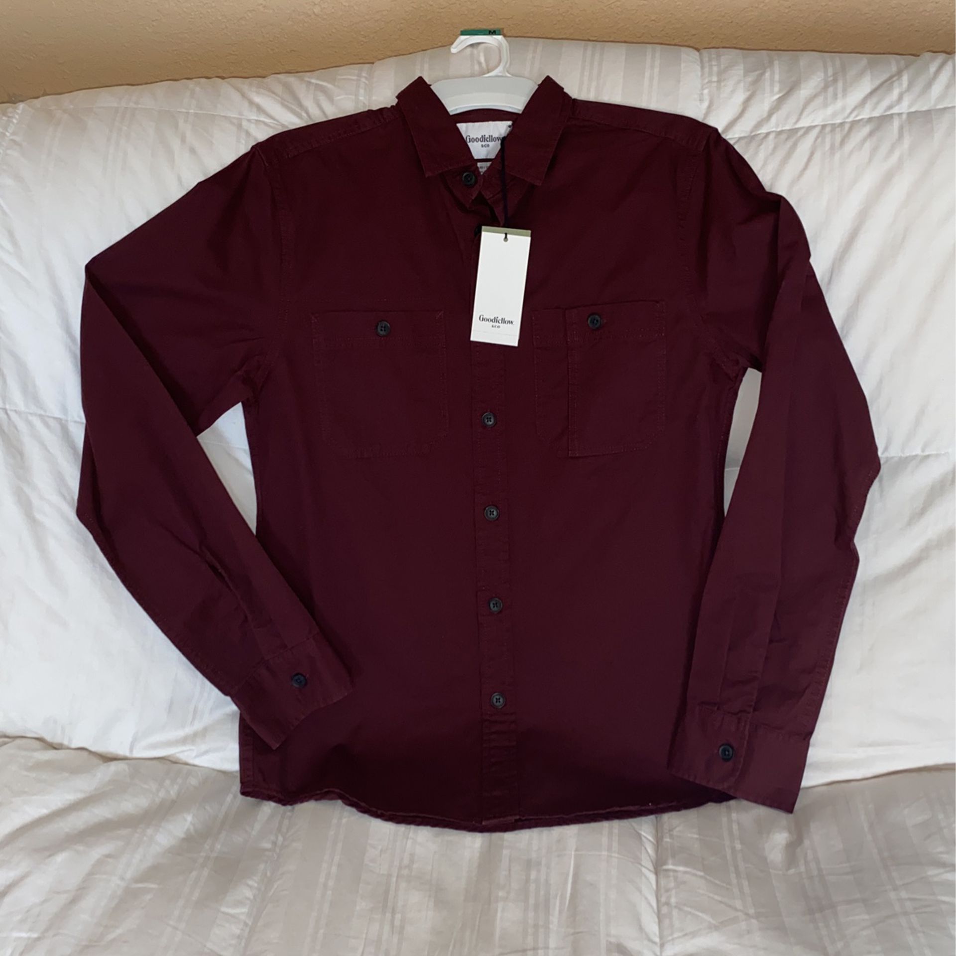 Boy’s  Goodfellow  Burgundy  Shirt 12/14 For Teenagers 