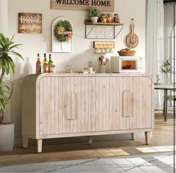 Storage Sideboard with Large Wooden Handles