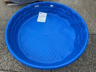 New Large 60” Wading Kiddie Swimming Pool for Kids 2 & Up Blue Plastic