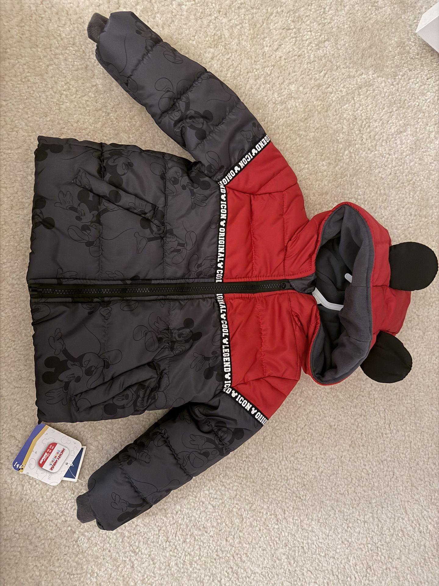 Disney Mickey Mouse Toddler Jacket - New 