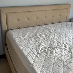 Queen Bed Frame and Mattress 
