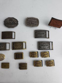 Levi Strauss & Belt Buckles Vintage Brass
