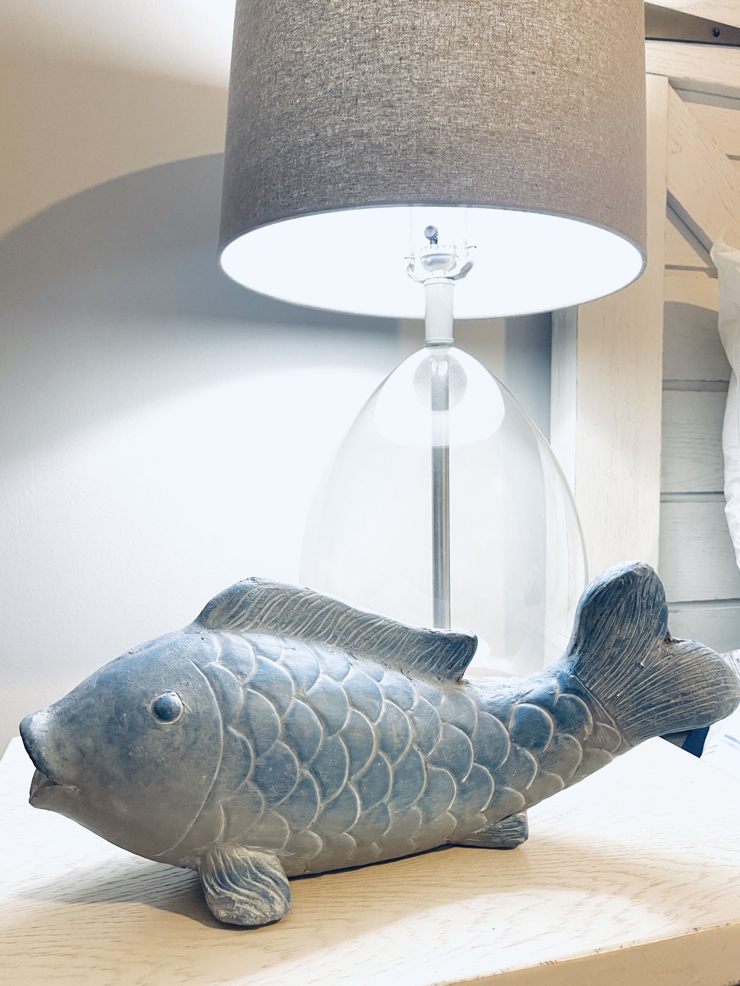 🐟 Coastal Home Decor- 18” Blue Fish