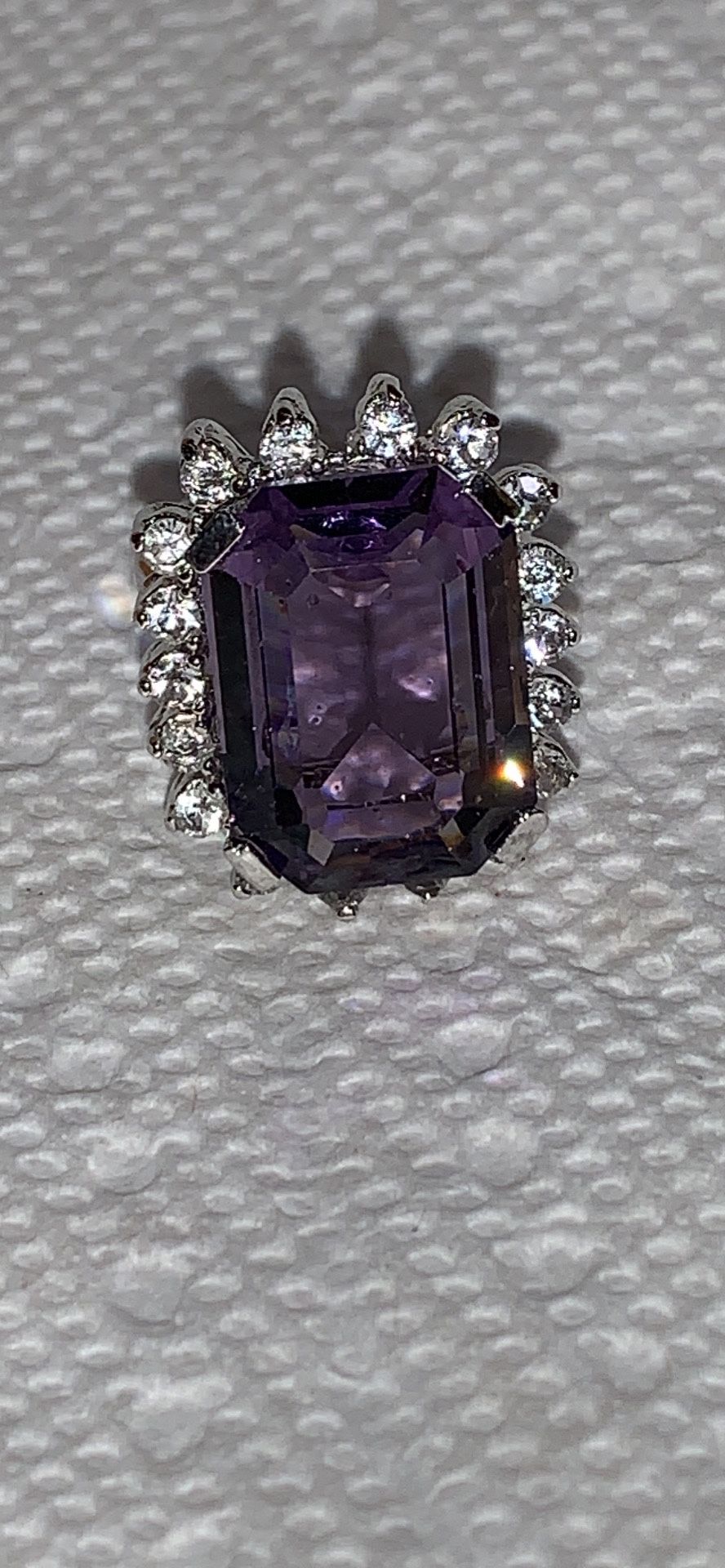 Costume ring purple glass