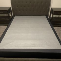 Queen Bedroom Set- Night Stands, Mattress, Bedframe, and Box spring