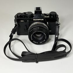 Olympus OM-2N Black 35mm SLR Film Camera with Zuiko Auto-S 50mm f/1.8 Lens
