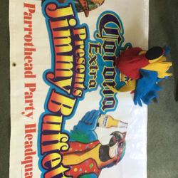 Buffett Banner And Parrot Hat