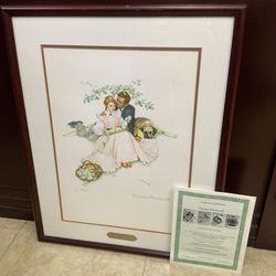 Norman Rockwell Litho Print Numbered and Signed