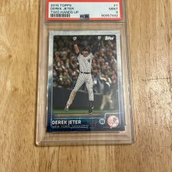 2015 TOPPS DEREK JETER TWO HAND’S UP PSA 9 MINT CONDITION 