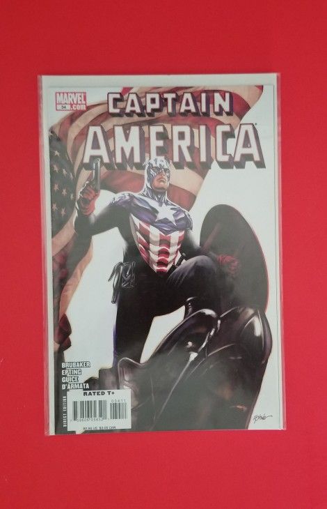 Marvel Comics Captain America #34 Covers A and B (Marvel 2008) 1st app Bucky as Captain America 