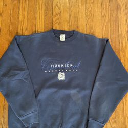 Vintage UConn Basketball Crewneck Sweatshirt