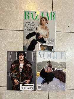 3 Brand new Oct 2026 fashion magazines: Vogue, Harper’s Bazaar, Elle