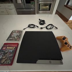 PS3 Slim Bundle – VOYEE Controller, GTA IV, Batman 2, Cables