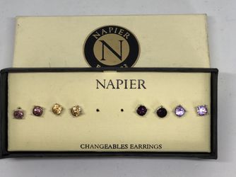 NAPIER CHANGEABLE EARRINGS IN A GIFT BOX