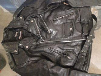 Leather Biker Jacket 100% REAL LEATHER