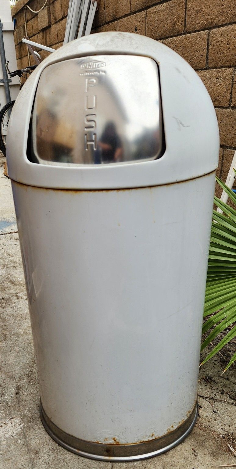 Bullet Type metal trash can by United Metal Receptacle 