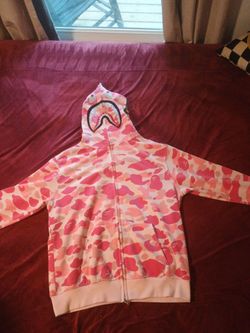 Pink bape hoodie