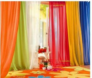 Colorful see-through curtains $20