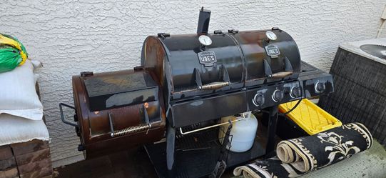 Oaklahoma Joe BBQ dropbox smoker gas grill