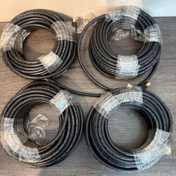 Monoprice RG6 Coax Cable Quad Shielded 75 Ohm F Type Lot of 4