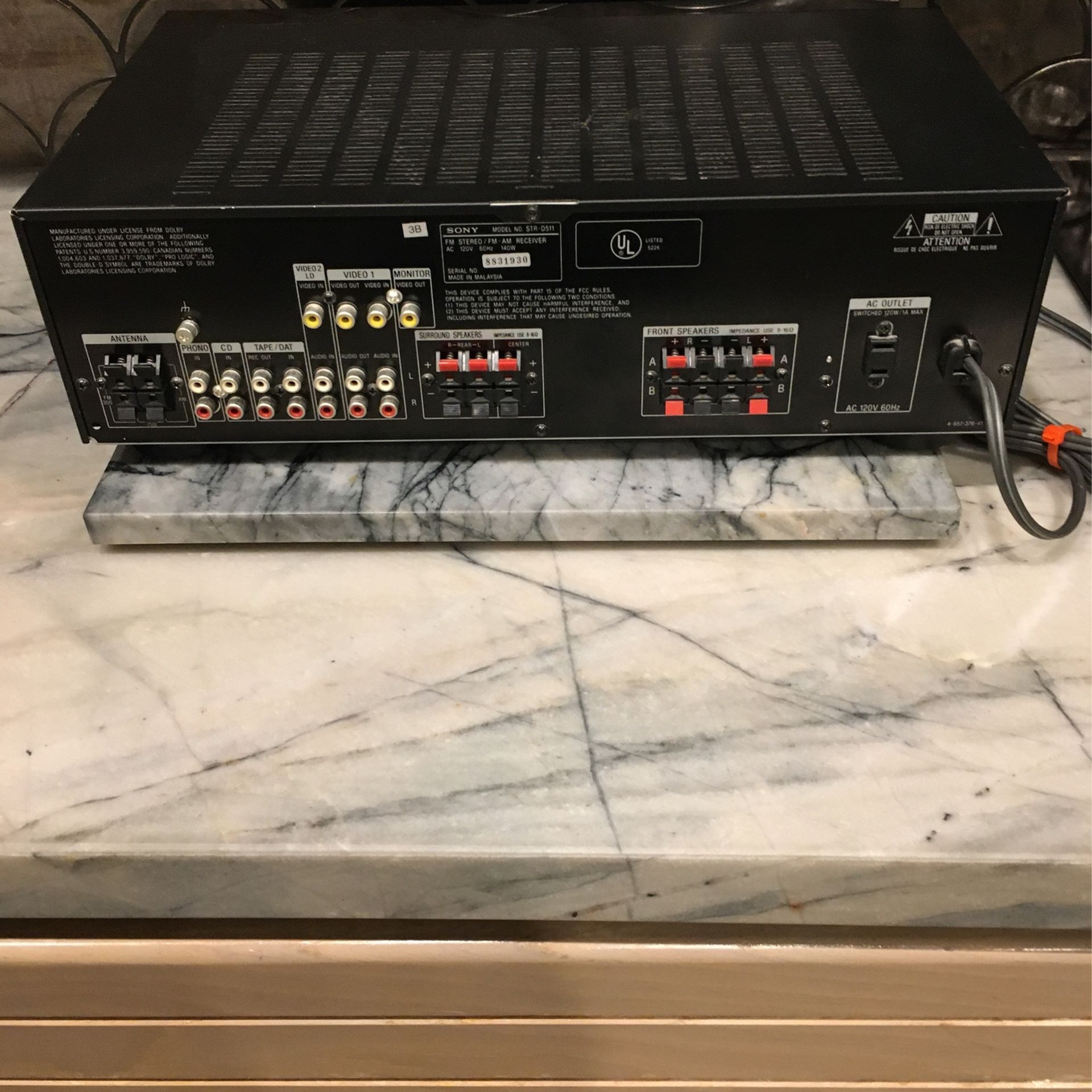 Sony STR-D511 140 W. Stereo Receiver No Remote