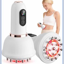 Lymphatic Drainage Massager, Anti Cellulite Massage Tool, Body Sculpting Machine with Red Light Therapy, Heating, Vibration for Stretch Marks & Cellul