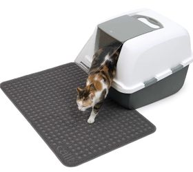 Brand New Catit Cat Litter Mat, Rectangle, Large, Grey 37.49 Quarts 23.62 x 35.43 x 0.16 inches