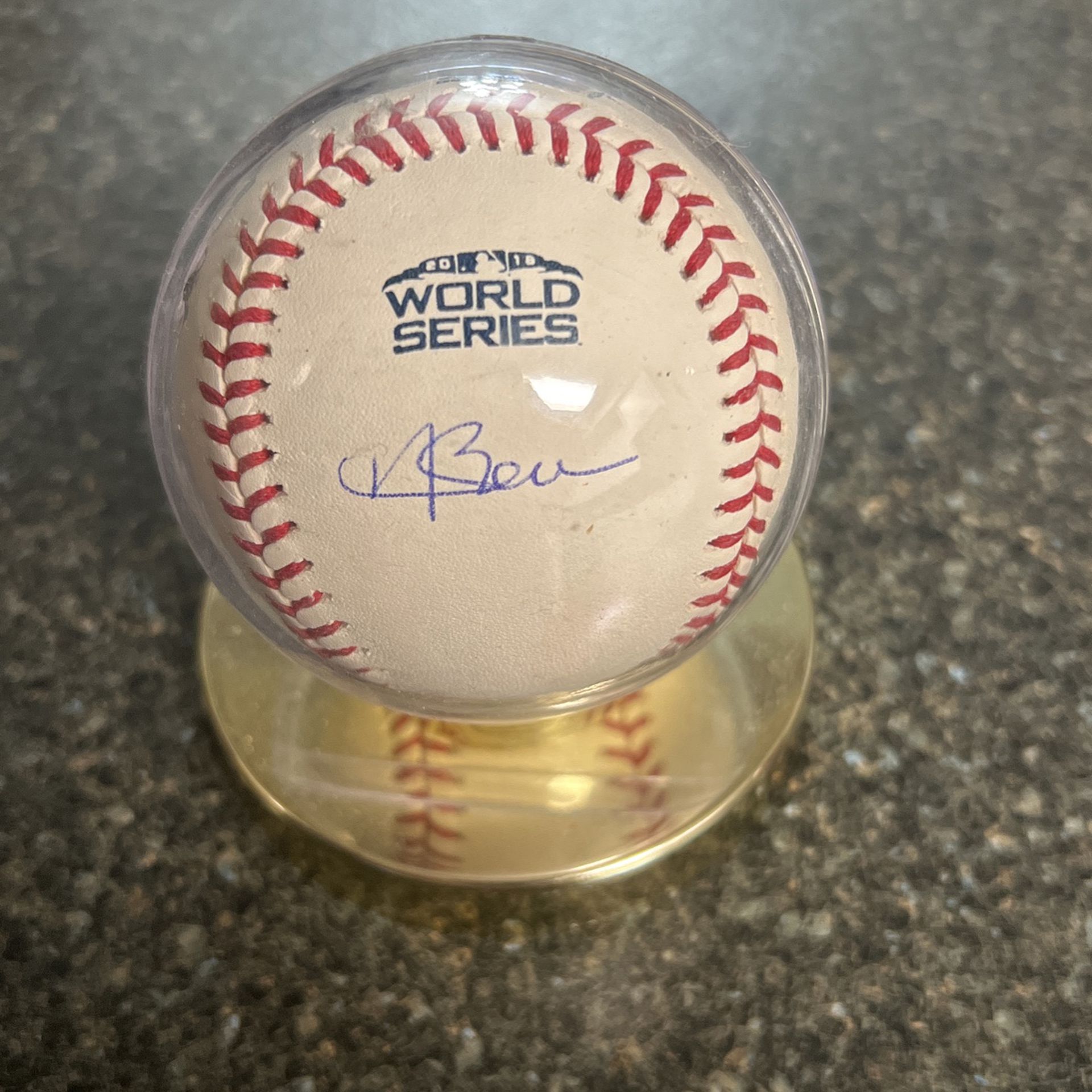 Signed Andrew Benintendi 2018 World Series Baseball 