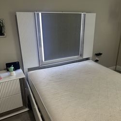 Queen size bed with frame