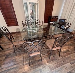 Glass dining table