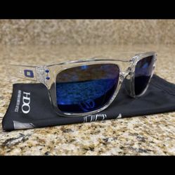 Blue Lens Clear Frame Holbrook Sunglasses 