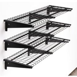 😀 3 Tier 1.3x4ft Garage Shelving Wall Mounted,Loads 900 lbs Garage Wall Shelving Heavy Duty,15.6-inch-by-48-inch Metal Wall Shelf,Sturdy Shelf for Wa