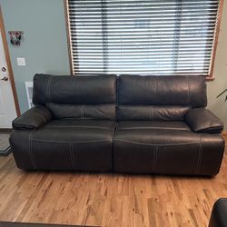 Leather Reclining Sofa