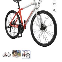 Schwinn Circuit Hybrid Fitness Bike, 700c Wheel, 21 Speeds, Silver / Red, Wahoo Kickr Snap