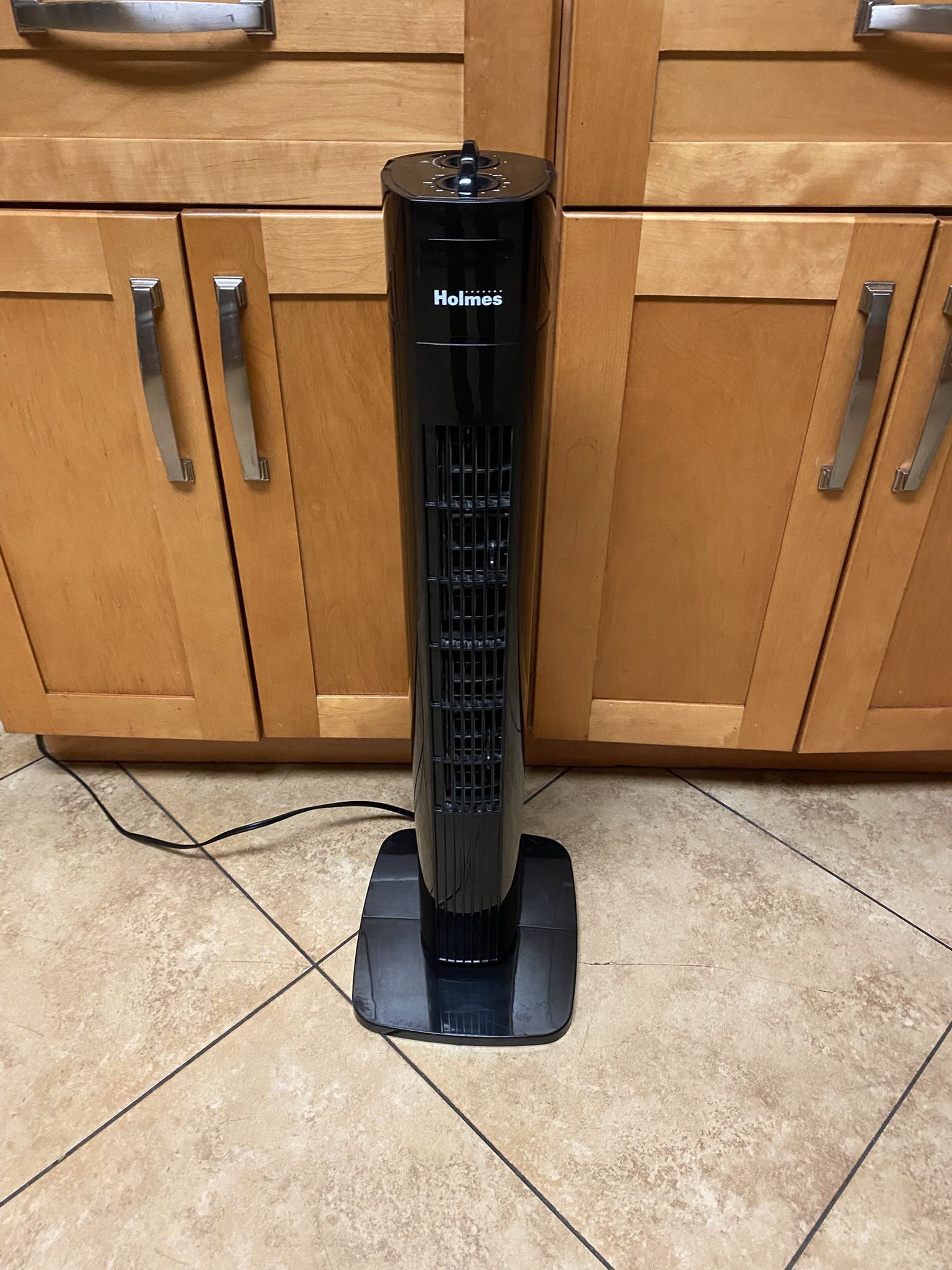 Holmes 31" Tower Fan, 70° Oscillation, 3 Speeds, 2-Hour Auto Shut-Off Timer, Adjustable Vents, Compact and Slim Profile, Carry Handle,