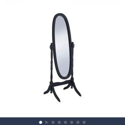 Benzara 21-Inches W x 59-Inches H Oval Black Framed Full Length Floor Mirror