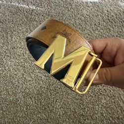 MCM cognac belt reversible