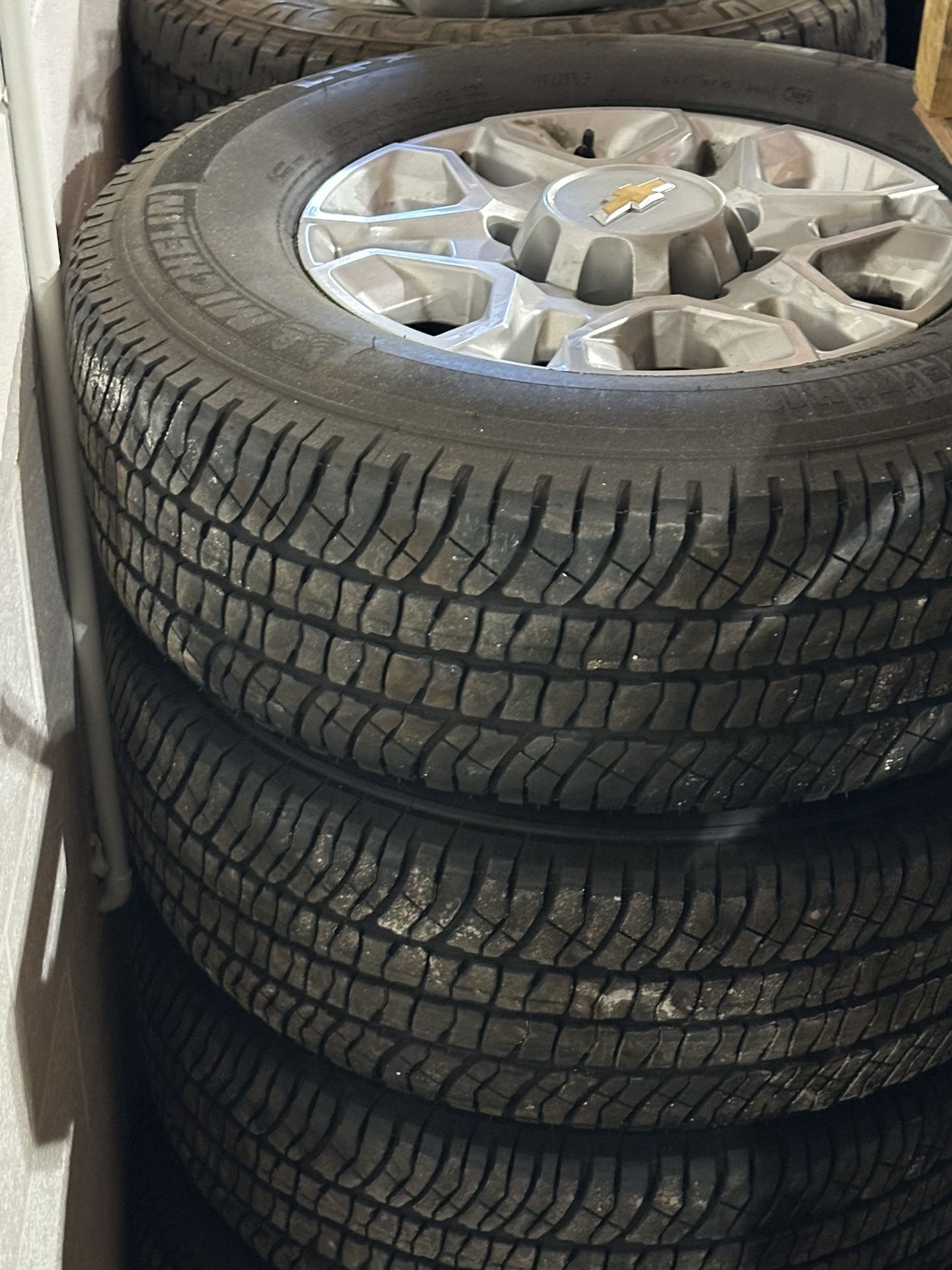 Two sets of 2021 And Up Chevy Duramax Wheels With Michelin LTX