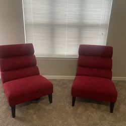 Microfiber Red Chairs