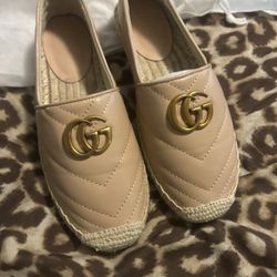 Gucci Soft Leather Espadrille Shoes 6.5