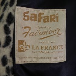 1950s Vintage Safari Fairmoor Leopard Fur Coat Made in France VTG