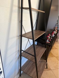 tv entertainment side shelves.  Book shelf