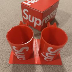 Supreme Heller Mugs (Set of 2) Red (SS20)