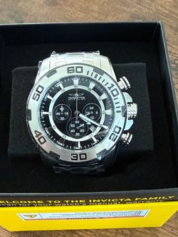 Invicta Chronograph Watch Silver Stainless Steel