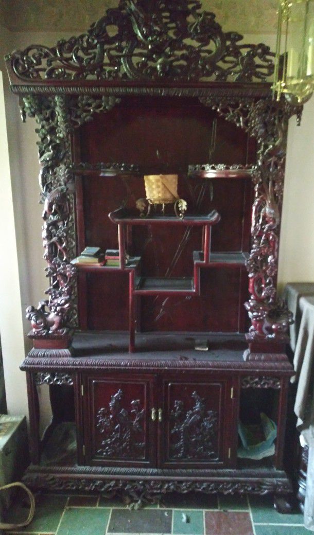 Antique Chinese Hutch Rosewood