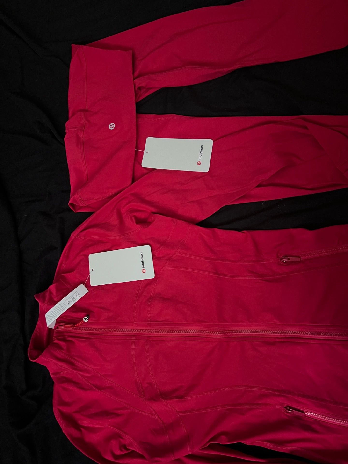 Red Lululemon define jacket set