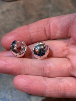 Nine West hugger pierced earrings.