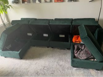 Green sectional couch