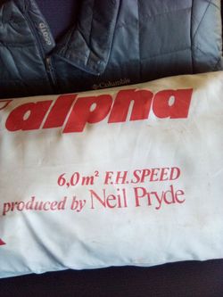 Windsurfer used Alpha 6.0 m2  F.H speed  prouduced by Neil pryde